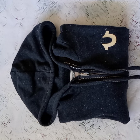 True Religion Women's Big T Zip Hoodie Heather Gray Size M - Picture 14 of 14